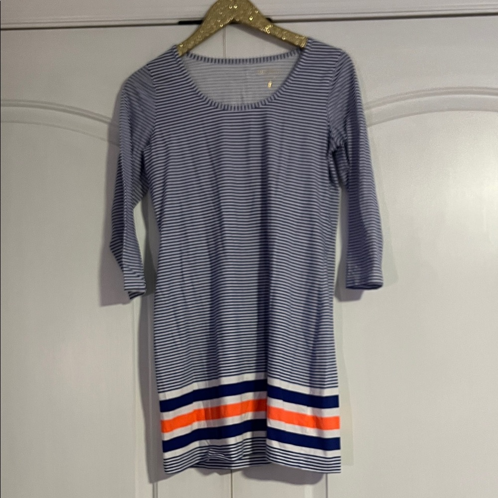 Striped Lilly Pulitzer Blue and Orange Dress